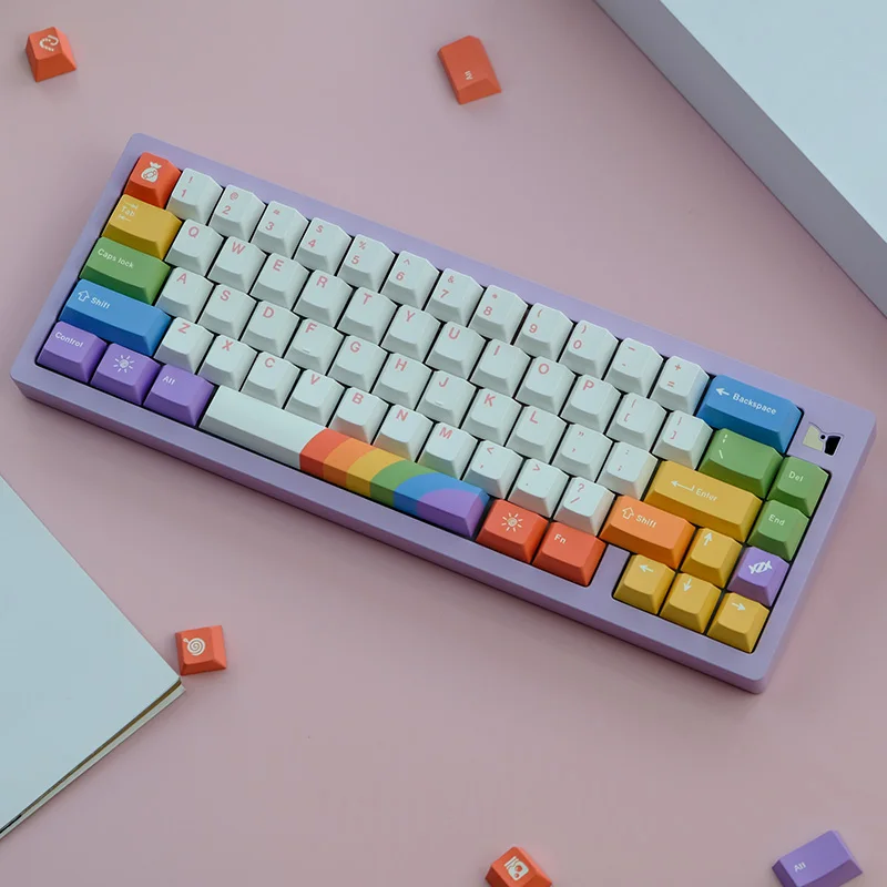 1 Set Rainbow Themed Keycaps 129 Keys cherry profile DYE-SUB Personalized Color PBT Keycaps for MX Switchs Mechanical Keyboard
1 Set Rainbow Themed Keycaps 129 Keys cherry profile DYE-SUB Personalized Color PBT Keycaps for MX Switchs Mechanical Keyboard