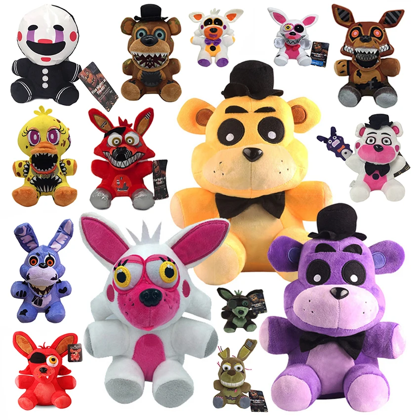 FNAF плюшевые игрушки, искусственная кожа, клоун Чика, Бонни, мягкие игрушки-животные, плюшевые игрушки, куклы для детей, подарки на день рожде...
FNAF плюшевые игрушки, искусственная кожа, клоун Чика, Бонни, мягкие игрушки-животные, плюшевые игрушки, куклы для детей, подарки на день рожде...