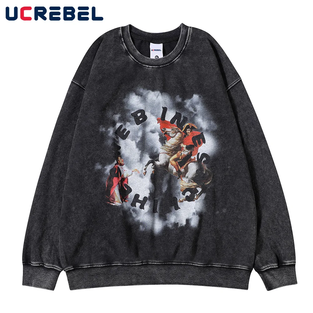 Portrait Print Washed Distressed Casual Sweatshirts Mens Autumn High Street Dome Sports Pullover Loose Drop Shoulder Top Men
Portrait Print Washed Distressed Casual Sweatshirts Mens Autumn High Street Dome Sports Pullover Loose Drop Shoulder Top Men