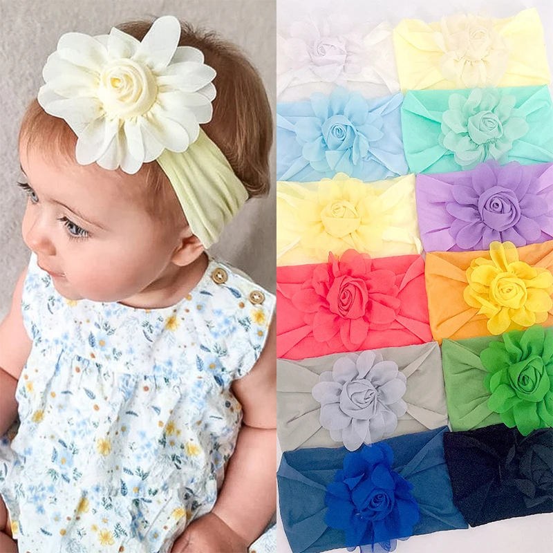 Cute Soft Stretch Chiffon Flower infant Baby Headband Newborn Knot Wide Nylon Headwraps Infant Girls Headwear Photo Props
Cute Soft Stretch Chiffon Flower infant Baby Headband Newborn Knot Wide Nylon Headwraps Infant Girls Headwear Photo Props