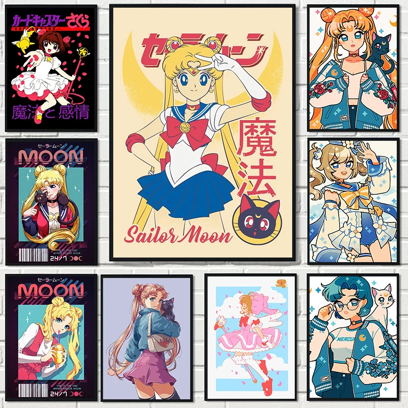 Japanese Classic Anime Sailor Moon Decorative Mural Anime Poster Canvas Painting Wall Art Prints Suitable for Modern Home Decor
Japanese Classic Anime Sailor Moon Decorative Mural Anime Poster Canvas Painting Wall Art Prints Suitable for Modern Home Decor
