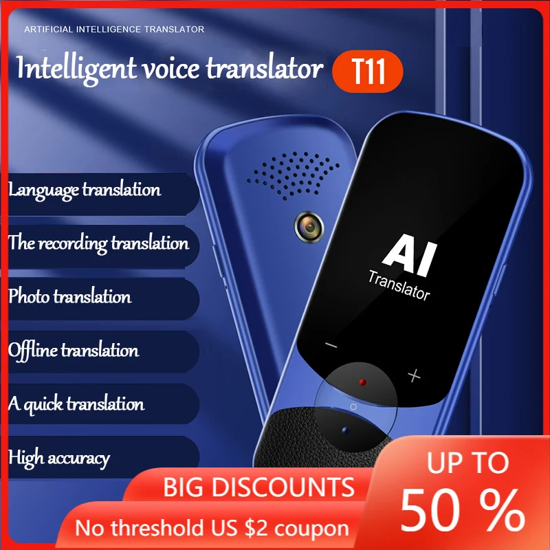 

2023 New 106 Languages T11 Smart Voice Translator Real-time Multi-Language Speech Interactive Offline Translator Business Travel