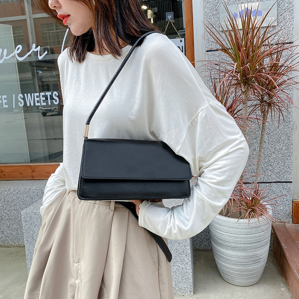 PU Leather Female Underarm Shoulder Bag Simple Solid Color Women Handbag Tote Fashion Exquisite Shopping Bag
PU Leather Female Underarm Shoulder Bag Simple Solid Color Women Handbag Tote Fashion Exquisite Shopping Bag