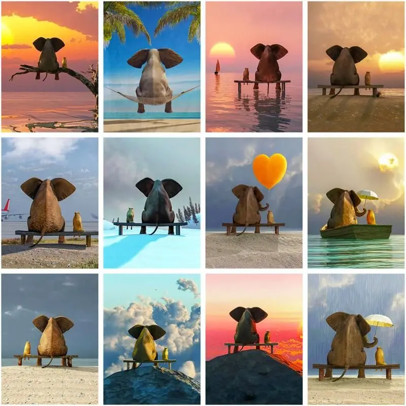 GATYZTORY Pictures By Number Elephant Animal Kits Handpainted Art Painting By Numbers Drawing On Canvas Gift Home Decor Diy
GATYZTORY Pictures By Number Elephant Animal Kits Handpainted Art Painting By Numbers Drawing On Canvas Gift Home Decor Diy