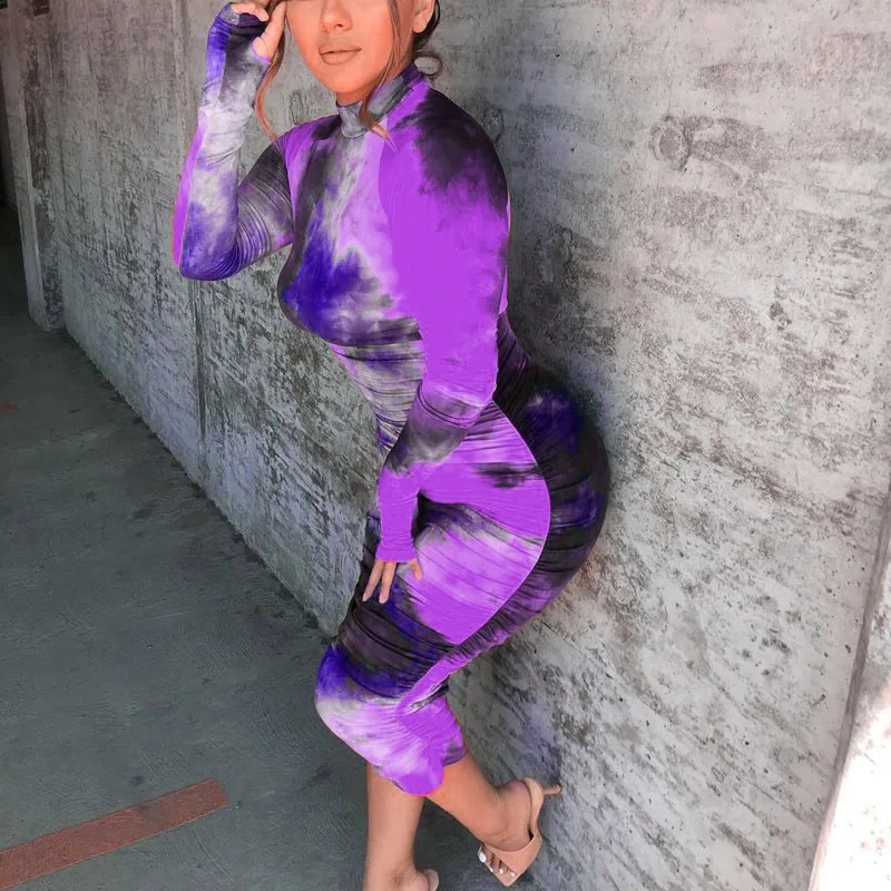 OTEN Womens Long Sleeve Tie Dye Bodycon Dress Sexy Fall Winter Pleated High Waist Pencil Dress Party Women Bodycon Dress
OTEN Womens Long Sleeve Tie Dye Bodycon Dress Sexy Fall Winter Pleated High Waist Pencil Dress Party Women Bodycon Dress