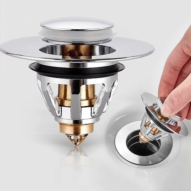 Universal Stainless Steel Pop-Up Bounce Core Basin Drain Filter Shower Sink Strainer Bath Stopper Bathroom Tool
Universal Stainless Steel Pop-Up Bounce Core Basin Drain Filter Shower Sink Strainer Bath Stopper Bathroom Tool