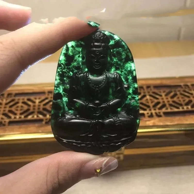 Natural Jade Gao Bing Yao Wang Shi Guanyin Pendant Serpentine Jade To Ward Off Evil Spirits and Protect Safety Pendant Jewelry
Natural Jade Gao Bing Yao Wang Shi Guanyin Pendant Serpentine Jade To Ward Off Evil Spirits and Protect Safety Pendant Jewelry