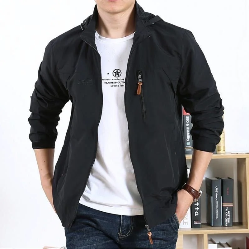 2022 5XL 4XL Detachable cap thin Jacket Men Autumn Windbreaker Pilot Coat Army Men's Bomber Jackets Jacket Male Clothes
2022 5XL 4XL Detachable cap thin Jacket Men Autumn Windbreaker Pilot Coat Army Men's Bomber Jackets Jacket Male Clothes
