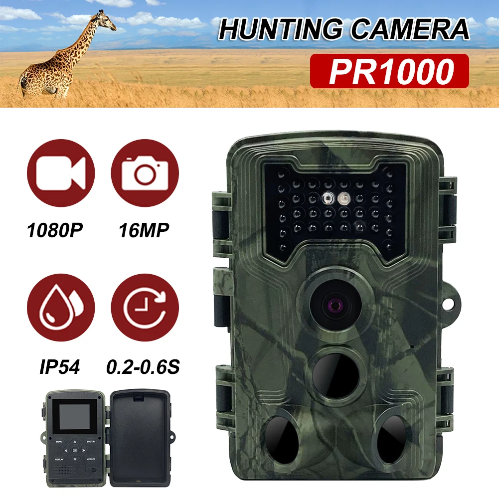 16MP 1080P Wildlife Hunting Trail Camera 940NM Invisible Infrared Night Vision Motion Activated Camera For Outdoor Home Security
16MP 1080P Wildlife Hunting Trail Camera 940NM Invisible Infrared Night Vision Motion Activated Camera For Outdoor Home Security