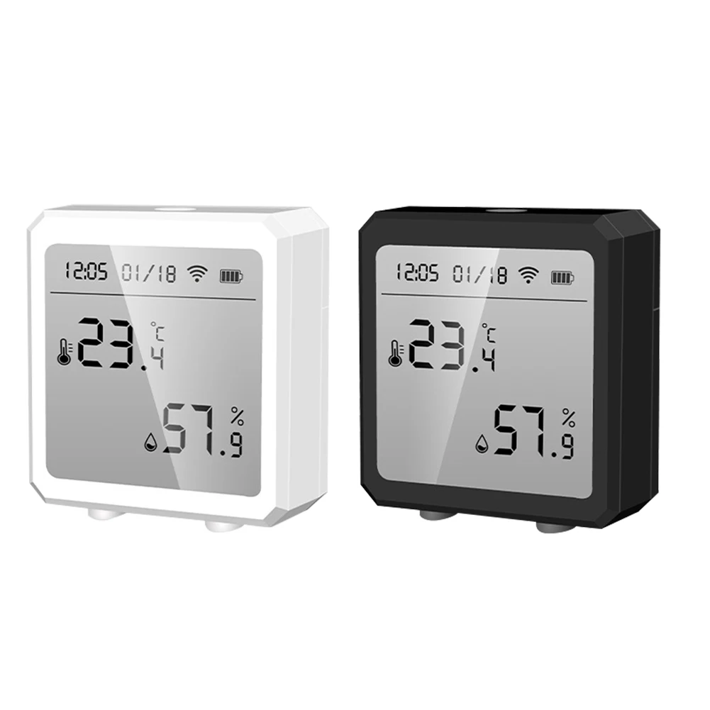 Smart WIFI Temperature and Humidity Sensor Indoor Hygrometer Thermometer with LCD Display Support Mobile Phone View Black White
Smart WIFI Temperature and Humidity Sensor Indoor Hygrometer Thermometer with LCD Display Support Mobile Phone View Black White