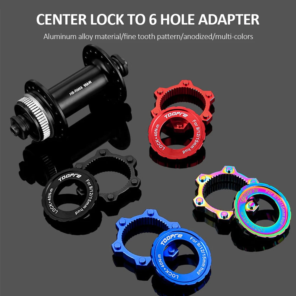 Bike Hub Center Lock To 6 Hole Adapter Aluminum Alloy Centerlock Conversion 6 Bolt rotor Disc Brake Bicycle Accessories
Bike Hub Center Lock To 6 Hole Adapter Aluminum Alloy Centerlock Conversion 6 Bolt rotor Disc Brake Bicycle Accessories