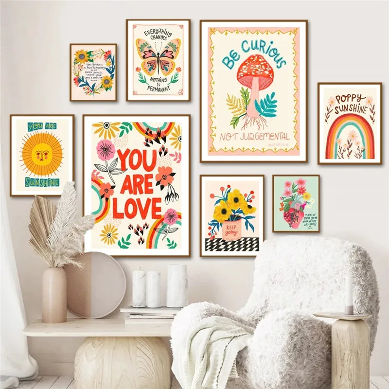 Mushroom Butterfly Inspirational Quote Boho Nursery Wall Art Picture Canvas Painting Poster Living Room Decoration Home Decor
Mushroom Butterfly Inspirational Quote Boho Nursery Wall Art Picture Canvas Painting Poster Living Room Decoration Home Decor