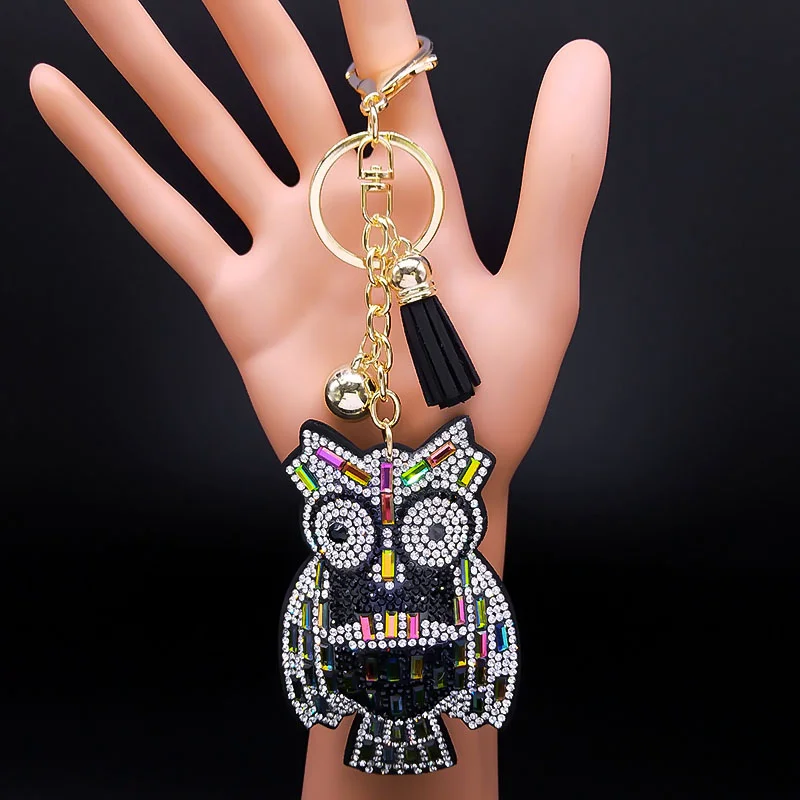 Fashion Colorful Crystal Owl Keychain for Women Men Animal Car Key Decoration Pendant Key Ring Holder Jewelry porte clef mignon
Fashion Colorful Crystal Owl Keychain for Women Men Animal Car Key Decoration Pendant Key Ring Holder Jewelry porte clef mignon