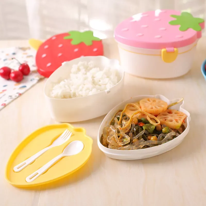2022New Layer Bowl Strawberry Shape Lunch Box 500ml Double Storage Bento Boxs Food Fruit Cute Microwave Tableware Bowl for Kids
2022New Layer Bowl Strawberry Shape Lunch Box 500ml Double Storage Bento Boxs Food Fruit Cute Microwave Tableware Bowl for Kids