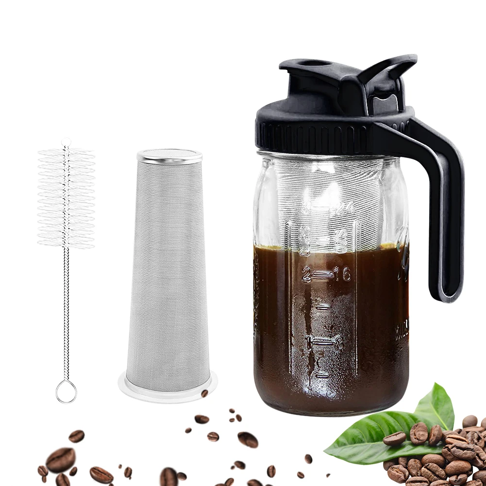 Mason Jar With Pour Spout Handle Lid Detachable Infuser 2000ml Glass Jar Pitcher Leakproof Storage Bottle For Coffee Tea Juice
Mason Jar With Pour Spout Handle Lid Detachable Infuser 2000ml Glass Jar Pitcher Leakproof Storage Bottle For Coffee Tea Juice