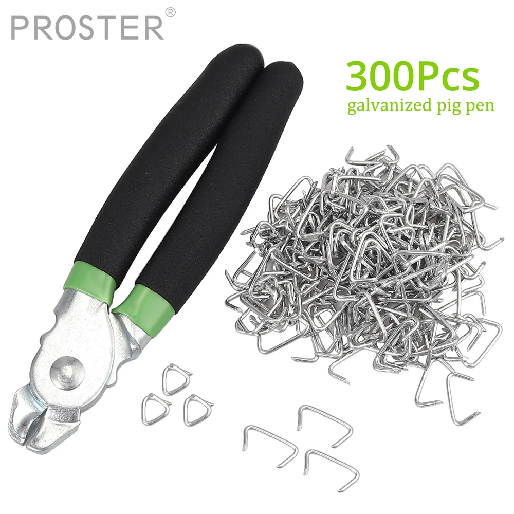 PROSTER Pigpen Clamp Kit with Pig Tongs Plier 300pcs Galvanized Pig Pen 3/4 Inch Professional Interior Exterior Decoration Tool
PROSTER Pigpen Clamp Kit with Pig Tongs Plier 300pcs Galvanized Pig Pen 3/4 Inch Professional Interior Exterior Decoration Tool