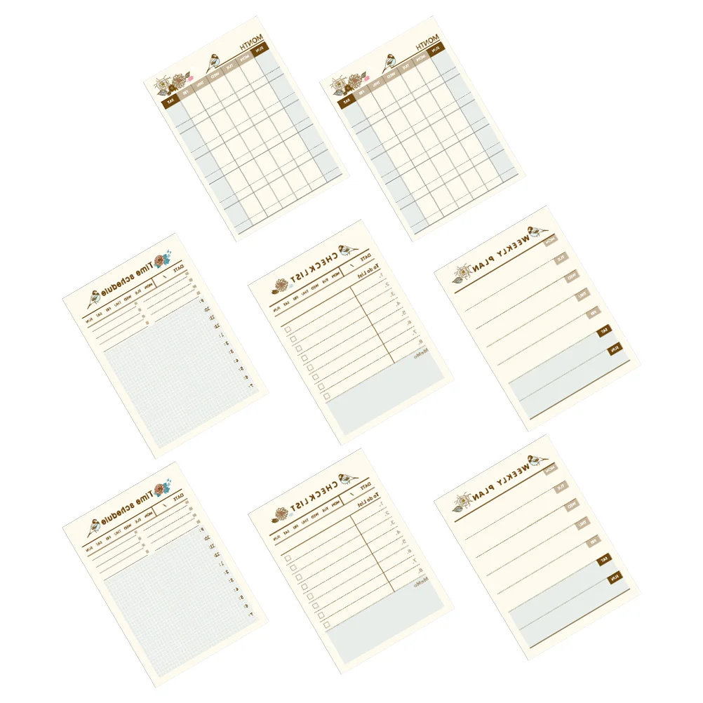 8pcs Portable Planning Handbooks Pocket Note Pads Students Simple Notepads 
8pcs Portable Planning Handbooks Pocket Note Pads Students Simple Notepads