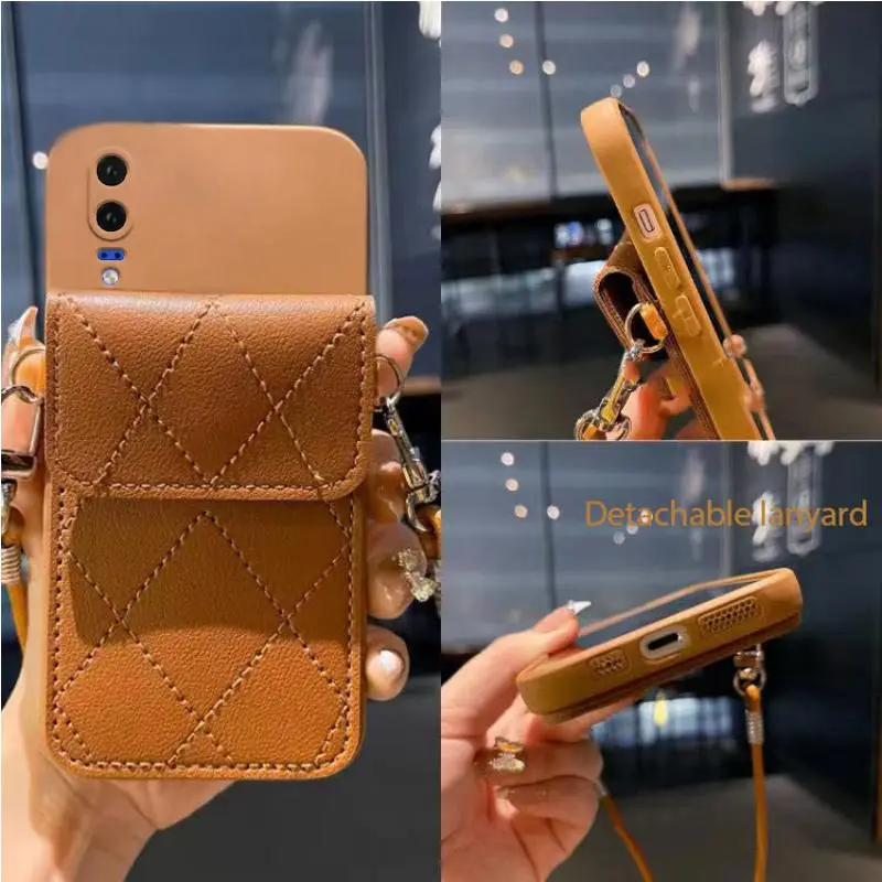

Luxury Leather Bag Retro Crossbody Lanyard Case For Huawei P30 P20 P40 Lite Pro Nova 3e 4e 5 5i 8 7 6 se P smart Plus 2019 Cover