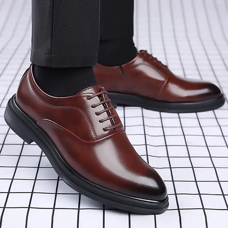 Men Formal Shoes Solid Color Pointed Toe Business Casual Shoes Laceup Business Lowtop Breathable Nonslip New Men Oxford Shoes
Men Formal Shoes Solid Color Pointed Toe Business Casual Shoes Laceup Business Lowtop Breathable Nonslip New Men Oxford Shoes