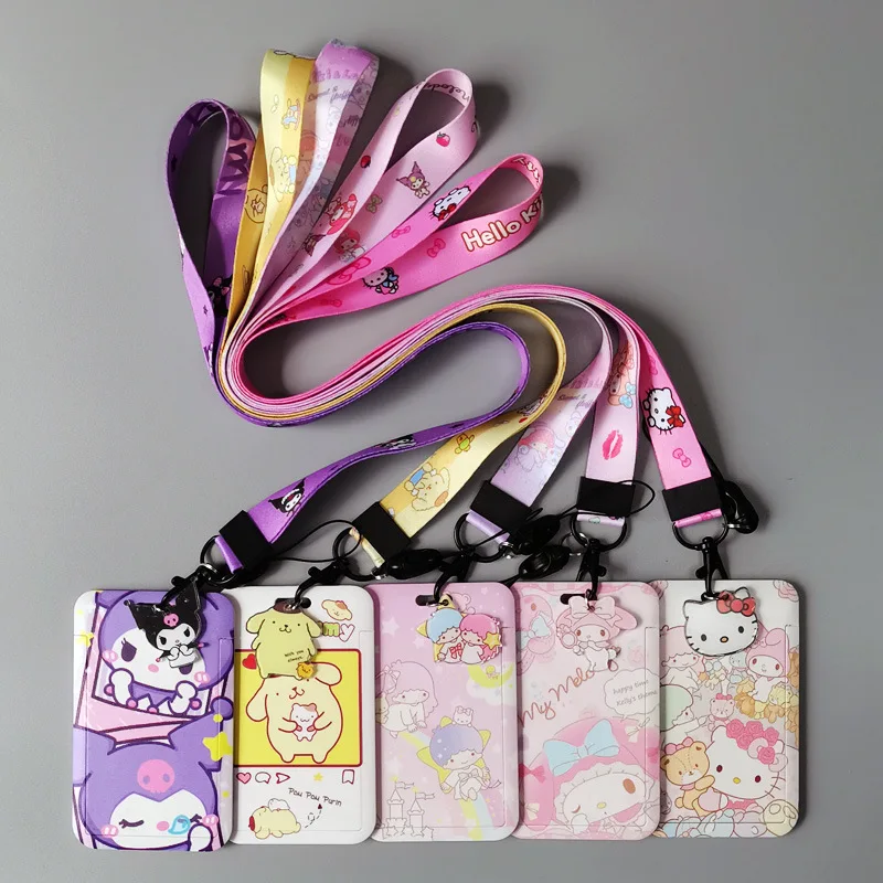 Sanrio Kawaii Figure Kuromi Little Twin Star Mymelody Pom Pom Purin Cat PVC Card Cover Holder Lanyard Keychain ID Card Pass Hang
Sanrio Kawaii Figure Kuromi Little Twin Star Mymelody Pom Pom Purin Cat PVC Card Cover Holder Lanyard Keychain ID Card Pass Hang
