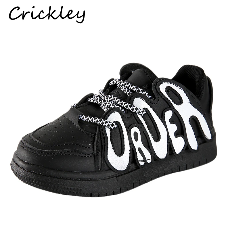 Fashion Letters Girls Boy's Sneakers PU Leather Lace Up Sport Shoes For Kids Solid Non Slip High Quality Children Tennis Shoes
Fashion Letters Girls Boy's Sneakers PU Leather Lace Up Sport Shoes For Kids Solid Non Slip High Quality Children Tennis Shoes