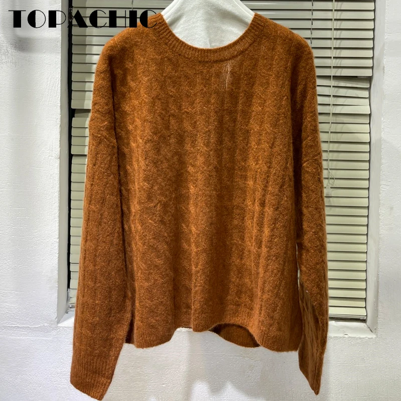 10.27 TOPACHIC Women's Soft Comfortable Cashmere Sweater Round Neck Long Sleeve Twist Knitted Pullover
10.27 TOPACHIC Women's Soft Comfortable Cashmere Sweater Round Neck Long Sleeve Twist Knitted Pullover