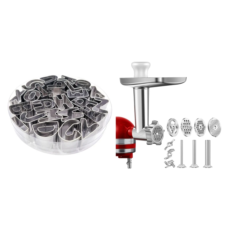 1Set Stainless Steel Alphabet Letter Cookie Cutters Mold & 1 Set Metal Food Grinder Attachment
1Set Stainless Steel Alphabet Letter Cookie Cutters Mold & 1 Set Metal Food Grinder Attachment