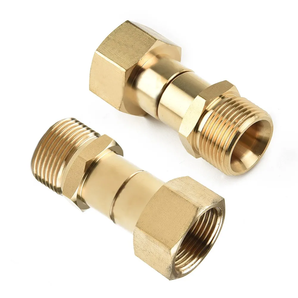 New Brass High Pressure Washers Swivel Joint Connector Hose Fitting M22 14mm Thread 360 Degree Rotation Hose Sprayer Connector
New Brass High Pressure Washers Swivel Joint Connector Hose Fitting M22 14mm Thread 360 Degree Rotation Hose Sprayer Connector