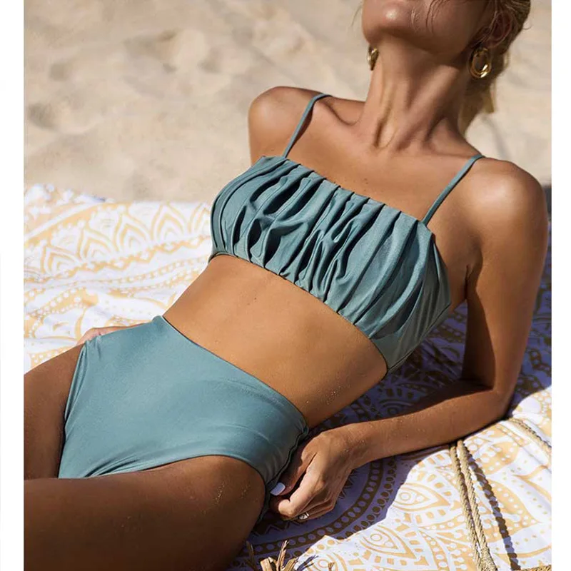 Wrinkled Designer Swimsuit Women Solid Medium Waist Bikini 2022 Mujer Tank Straps Green Swimming Suit for Laides Summer Outlet
Wrinkled Designer Swimsuit Women Solid Medium Waist Bikini 2022 Mujer Tank Straps Green Swimming Suit for Laides Summer Outlet