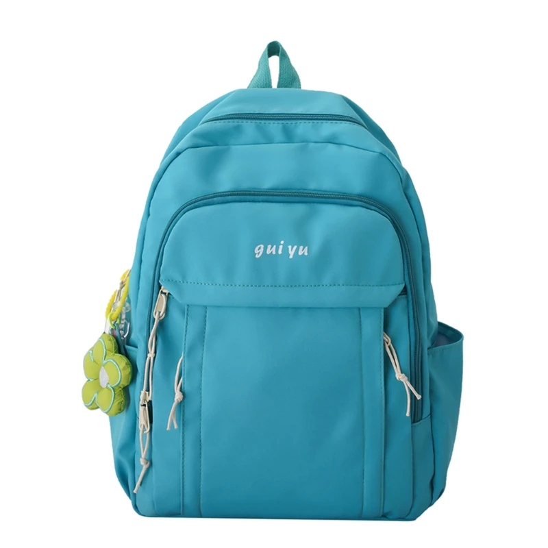 School Bookbag Nylon Backpack with Cute Pendant for Teen College Large Capacity Schoolbag Solid Color Student Daypack
School Bookbag Nylon Backpack with Cute Pendant for Teen College Large Capacity Schoolbag Solid Color Student Daypack