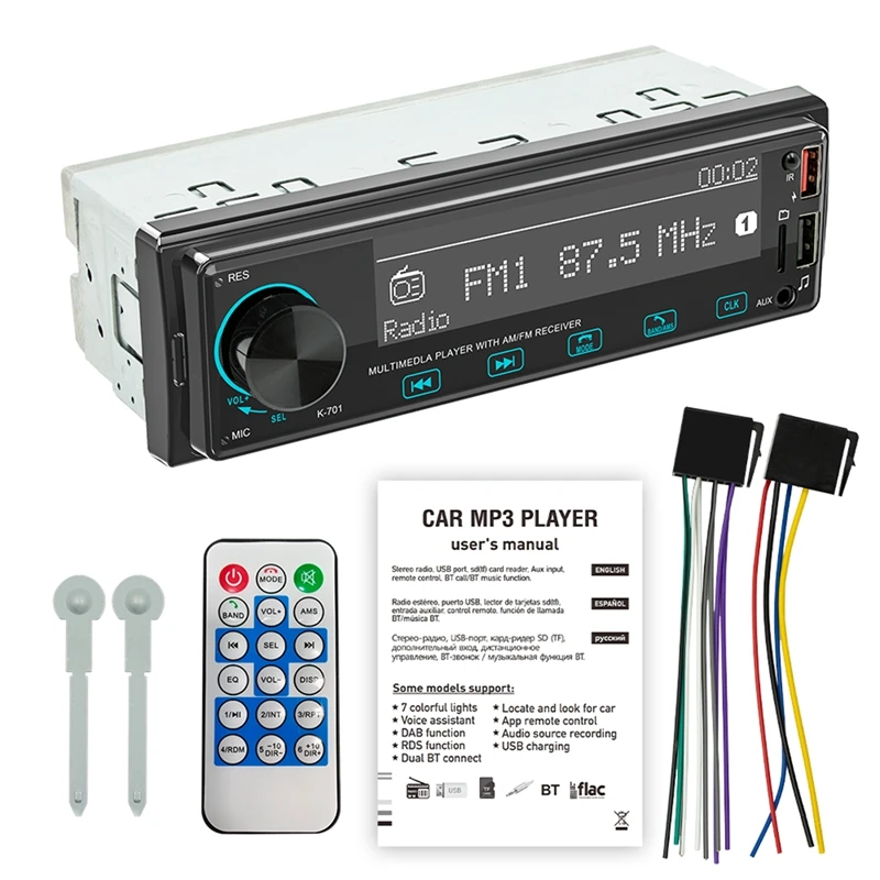 Автомагнитола 1 Din, автомобильное Bluetooth-радио, автомобильный AUX-In mp3-плеер, FM-радио, USB, автомобильное стерео аудио, цифровое аудио, FM-радио, музы...
Автомагнитола 1 Din, автомобильное Bluetooth-радио, автомобильный AUX-In mp3-плеер, FM-радио, USB, автомобильное стерео аудио, цифровое аудио, FM-радио, музы...