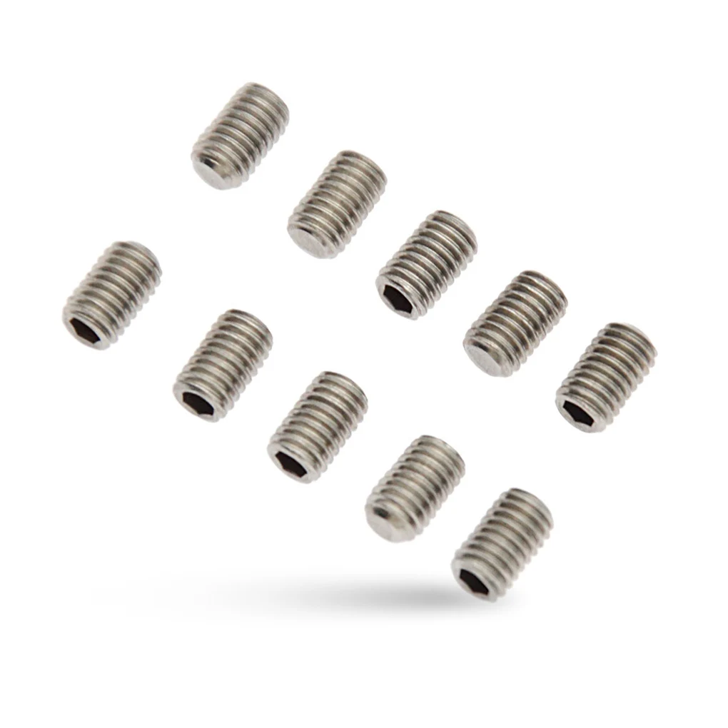 10 шт. Безголовый винт легкий портативный из нержавеющей стали изысканный внешний вид Профессиональное использование длинные болты 
10 шт. Безголовый винт легкий портативный из нержавеющей стали изысканный внешний вид Профессиональное использование длинные болты