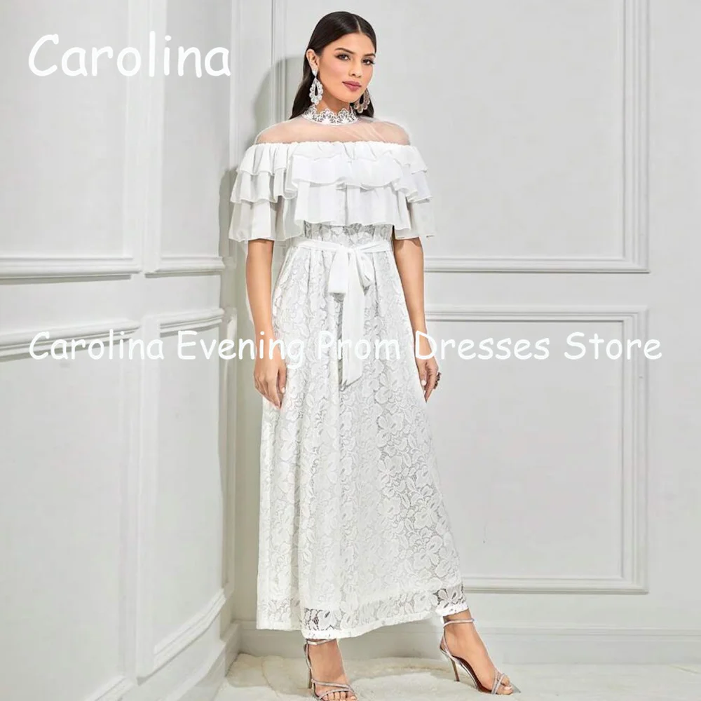 Carolina Lace Scoop Neckline A-line Ruffle Populer Prom Gown Floor Length Evening Formal Elegant Party Dress for Women 2023
Carolina Lace Scoop Neckline A-line Ruffle Populer Prom Gown Floor Length Evening Formal Elegant Party Dress for Women 2023