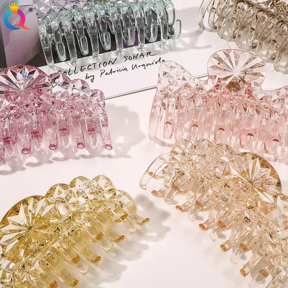 2022 New Claw Clip for Women Crystal Colorful Plastic Hair Claw Large Size Hair Clamps Claw Clip Crab Chic Hair Accessories Gift
2022 New Claw Clip for Women Crystal Colorful Plastic Hair Claw Large Size Hair Clamps Claw Clip Crab Chic Hair Accessories Gift