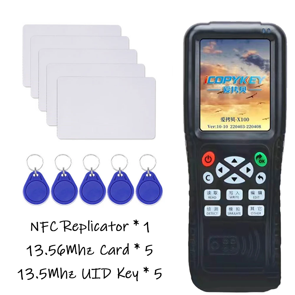 Копировальный ключ X100, копировальный смарт-чип, копировальный аппарат для RFID-значков, копировальный аппарат 13,56 МГц, шифрование, декодирование, считыватель карт 125 кГц, записывающее устройство
Копировальный ключ X100, копировальный смарт-чип, копировальный аппарат для RFID-значков, копировальный аппарат 13,56 МГц, шифрование, декодирование, считыватель карт 125 кГц, записывающее устройство