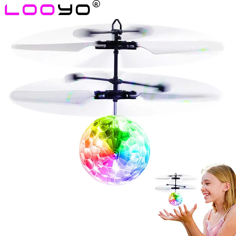 

Flying Ball LED Luminous Kid Flight Balls Electronic Infrared Induction Aircraft Remote Control Toys Magic Sensing RC Helicopter