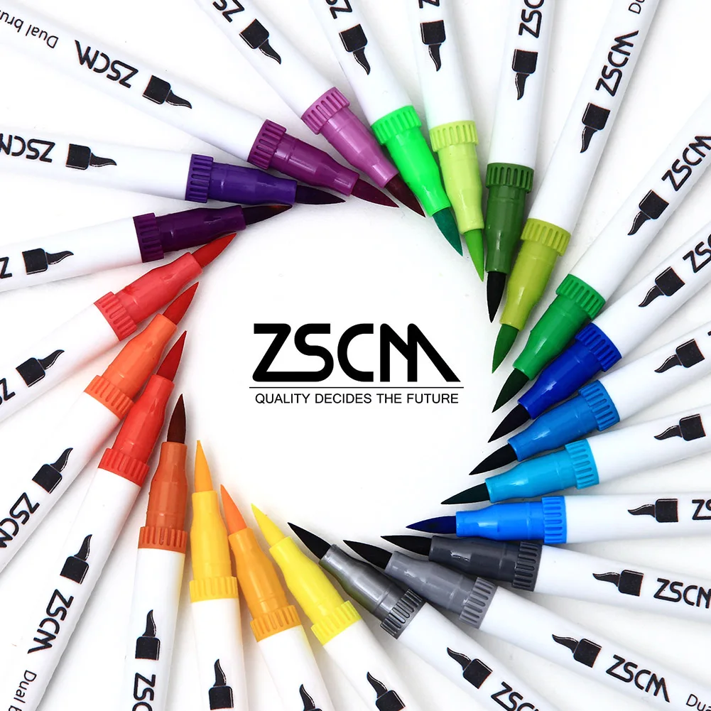 ZSCM12/72/100/160 Colors Set Art Supplies Watercolor Art Markers Brush Pen Dual Tip Fineliner Drawing for Calligraphy Painting
ZSCM12/72/100/160 Colors Set Art Supplies Watercolor Art Markers Brush Pen Dual Tip Fineliner Drawing for Calligraphy Painting