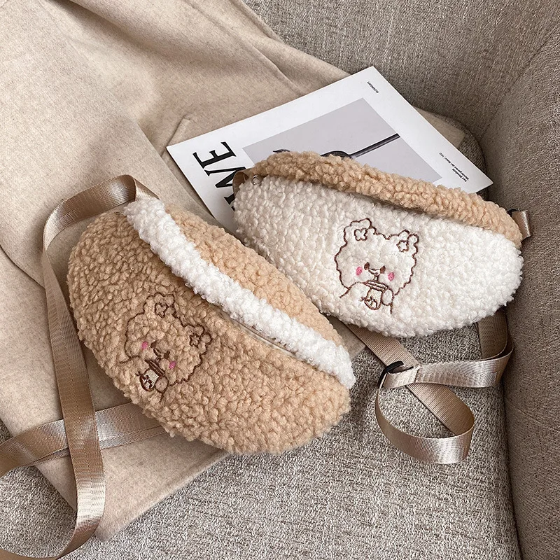 Cute Bear Embroidered Plush Waist Bag Women Winter Soft Warm Belt Fanny Pack Bum Bag Female Outdoor Sport Crossbody Chest Purse
Cute Bear Embroidered Plush Waist Bag Women Winter Soft Warm Belt Fanny Pack Bum Bag Female Outdoor Sport Crossbody Chest Purse
