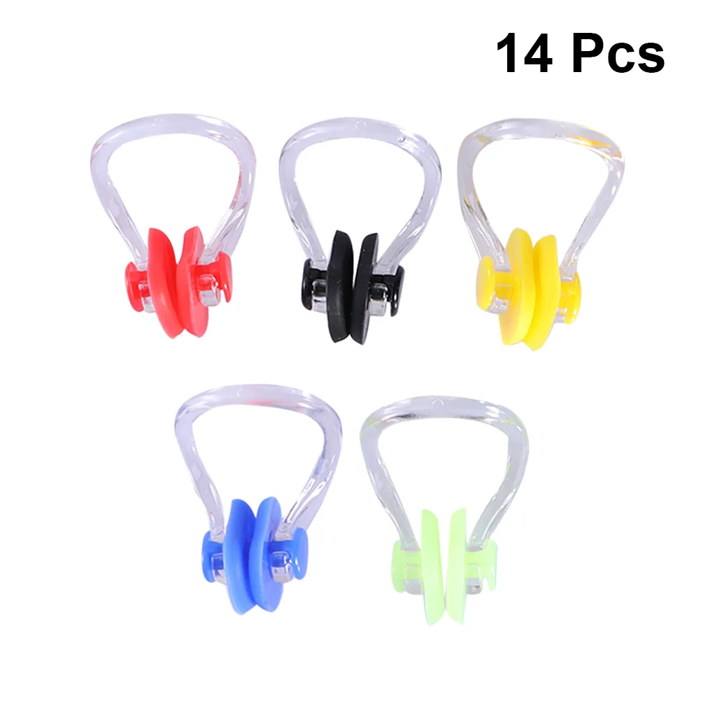 14Pcs Practical Waterproof Anti-slip Portable Silicone Swimming Nose Clips for Swimming
14Pcs Practical Waterproof Anti-slip Portable Silicone Swimming Nose Clips for Swimming