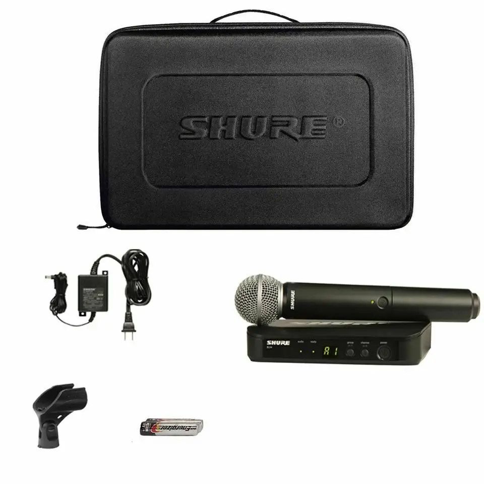 

Buy With Confidence New Shure BLX24/SM58 Mic Wireless System w/Cordless SM58 Handheld Vocal Microphone