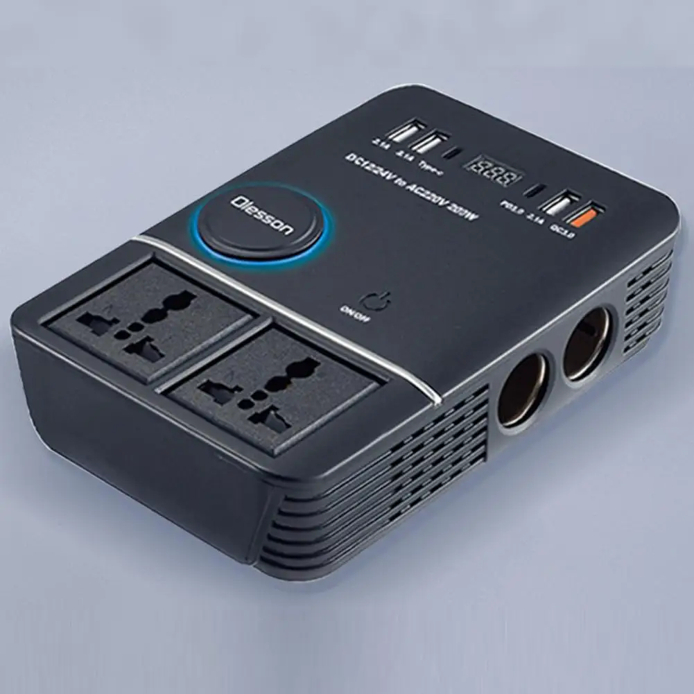 Car Smart Inverter 12v 24v To 220v Inverter 200w High-power Multi-functional Power Adapter Home Socket Converter
Car Smart Inverter 12v 24v To 220v Inverter 200w High-power Multi-functional Power Adapter Home Socket Converter