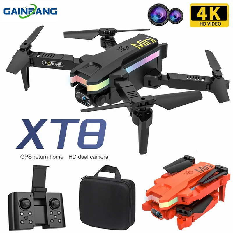 XT8 Drone 4K HD Camera WIFI FPV Air Pressure Fixed Altitude Professional Aerial Photography Helicopter Foldable RC Quadcopter
XT8 Drone 4K HD Camera WIFI FPV Air Pressure Fixed Altitude Professional Aerial Photography Helicopter Foldable RC Quadcopter