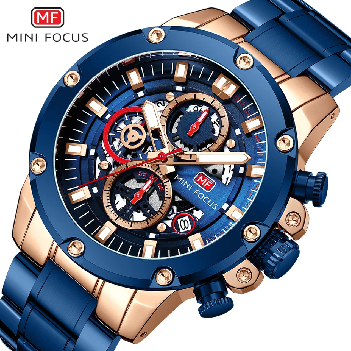 MINI FOCUS New Sports Watch Men Top Luxury Brand Stainless Steel Waterproof Clocks Man Military Quartz WristWatch Montre Homme
MINI FOCUS New Sports Watch Men Top Luxury Brand Stainless Steel Waterproof Clocks Man Military Quartz WristWatch Montre Homme