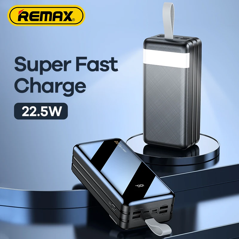 

Внешний аккумулятор Remax на 22,5 Вт с поддержкой быстрой зарядки, 60000 мАч