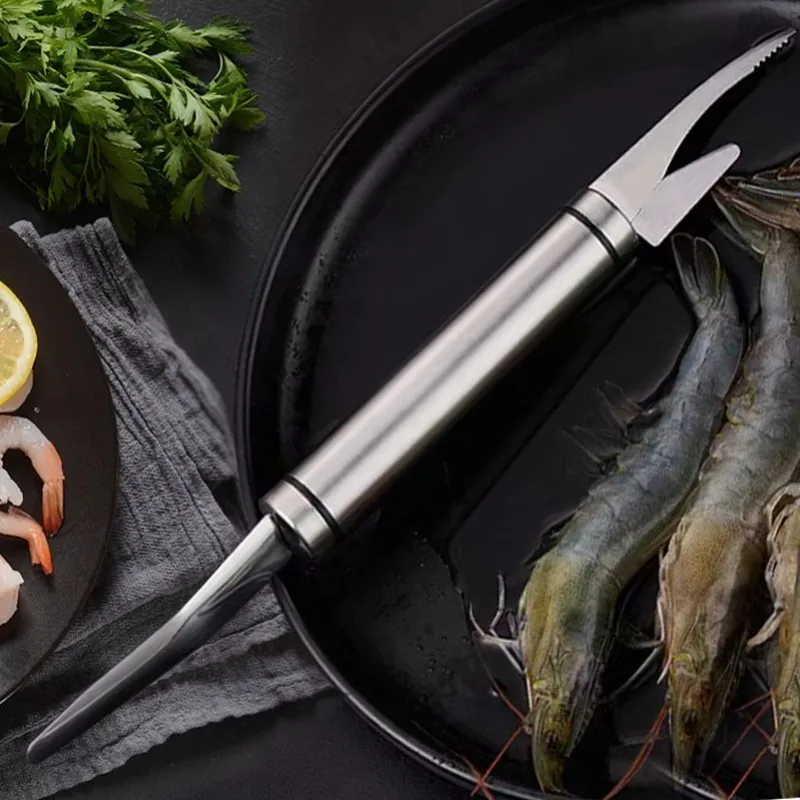 Shrimp Line Knife 304 Stainless Steel Shrimp Peeler Creative Kitchen Fish Intestine Ktchen Small Tool Two in One Double Headed
Shrimp Line Knife 304 Stainless Steel Shrimp Peeler Creative Kitchen Fish Intestine Ktchen Small Tool Two in One Double Headed
