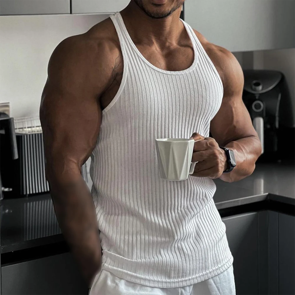 Men Knitted Tank Tops Workout Fitness Muscle Vest Man Fashion Sleeveless Tee Shirt Gym Bodybuilding Undershirts Handsome Singlet
Men Knitted Tank Tops Workout Fitness Muscle Vest Man Fashion Sleeveless Tee Shirt Gym Bodybuilding Undershirts Handsome Singlet