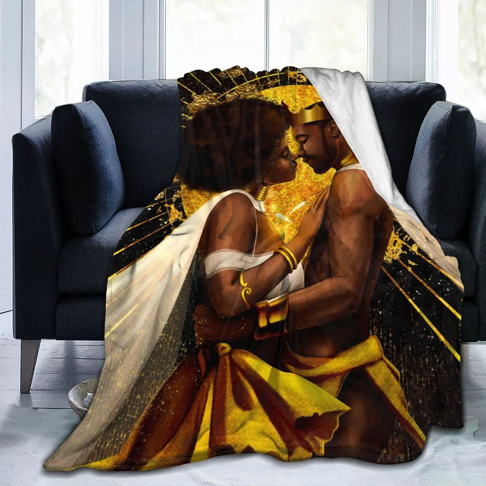 African American Lovers Couple Blanket Black King and Queen Blankets Soft Cozy Travel Sofa Flannel Throw Blankets for Men Women
African American Lovers Couple Blanket Black King and Queen Blankets Soft Cozy Travel Sofa Flannel Throw Blankets for Men Women