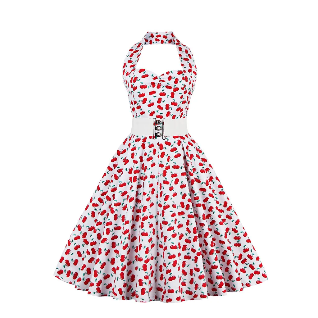 Women Red Cherry Party Dress Vintage 50s Rockabilly Hepburn Dress 2023 Elegant Summer Strapless Swing Retro Halter Pin Up Dress
Women Red Cherry Party Dress Vintage 50s Rockabilly Hepburn Dress 2023 Elegant Summer Strapless Swing Retro Halter Pin Up Dress