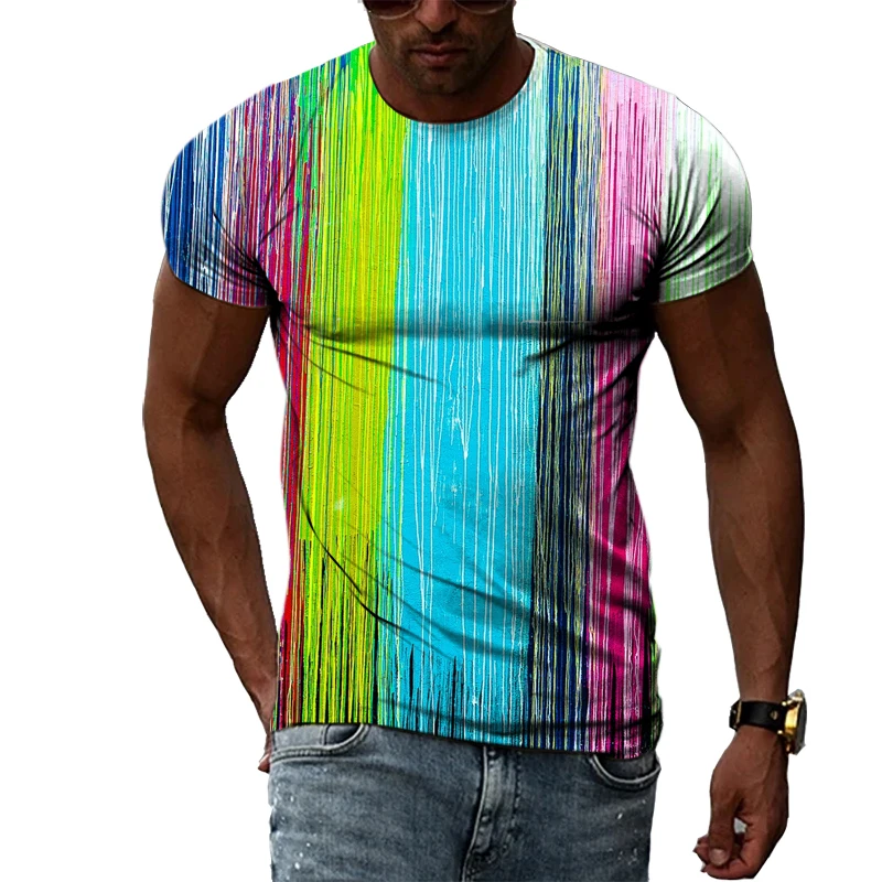 Painted creative men's printed large size T-shirt 3D trendy fashion breathable casual personality short-sleeved top
Painted creative men's printed large size T-shirt 3D trendy fashion breathable casual personality short-sleeved top