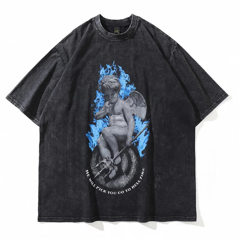 Men Hip Hop T Shirt Streetwear Flame Angle Print Vintage Washed Tops Gothic Punk Summer Fashion Cotton Short Sleeve T Shirts
Men Hip Hop T Shirt Streetwear Flame Angle Print Vintage Washed Tops Gothic Punk Summer Fashion Cotton Short Sleeve T Shirts